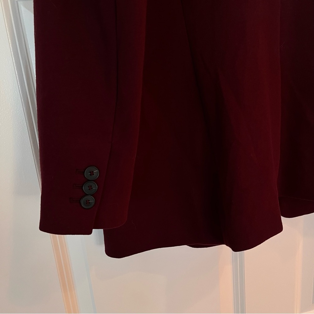NWT Talbots Knit Blazer Size 16P Petite Rich Burgundy Open Front Stretch ~ $189 - Picture 6 of 11